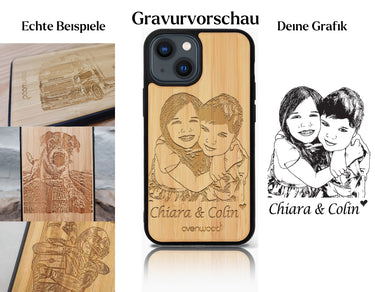 INDIVIDUELL iPhone 14 Bambus-Kunststoff